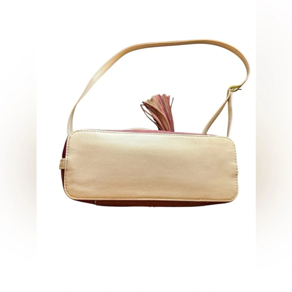 Tory Burch Womens Leather Crossbody Shoulder Bag Light Pink Seashell red - Picture 12 of 16